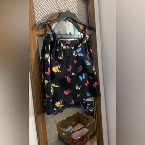Butterfly skirt & crop top set